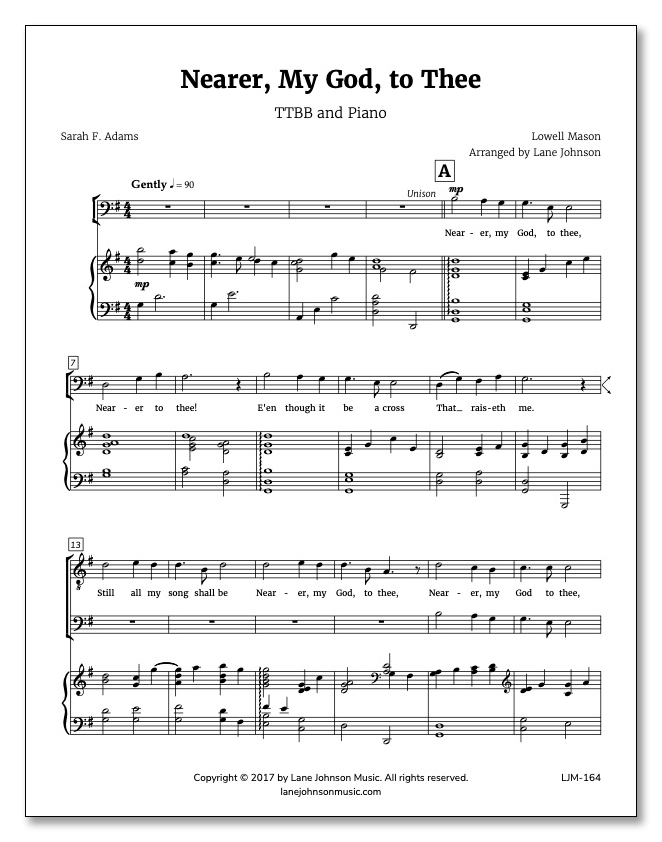 Lane Drive first_page 1DQlq7zeviTchoXVKy3xfdd43xDGtTXWg: Nearer My God to Thee — TTBB