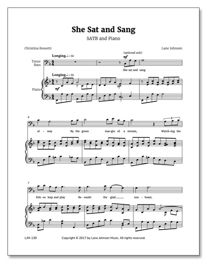 Lane Drive first_page 136O8Z1dTbugWPOU-r1JSZIBXgE7m-zoK: She Sat and Sang — SATB