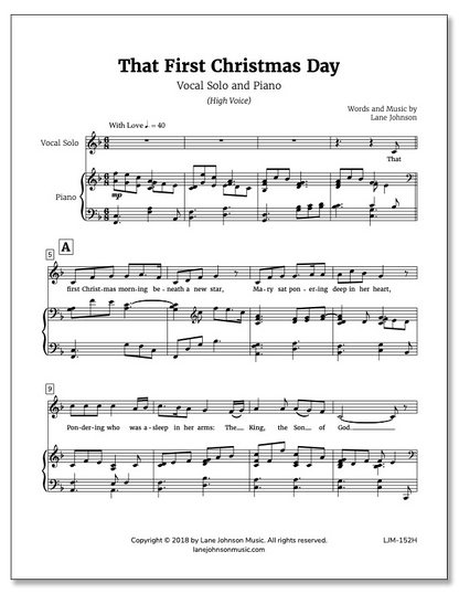 Lane Drive first_page 1ERbjIoxZ-N-W4X5TQ0buyqp8wU8-xye8: That First Christmas Day — Vocal Solo