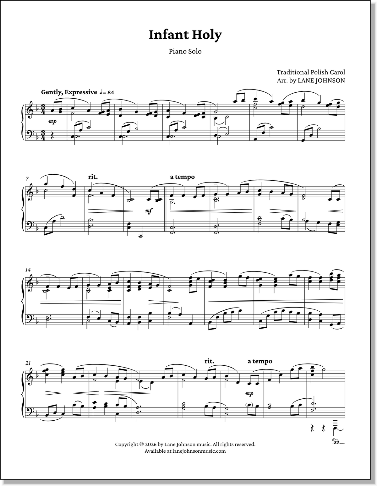 Lane Drive first_page 1O-mztBoHIOGphvyeB0vXbfqI_TR4dtGE: Infant Holy — Piano Solo