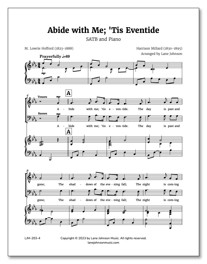 Lane Drive first_page 1O_nRsgWCAcg9rI0Rsk_RYogUbFzgPM6T: Abide with Me Tis Eventide — SATB