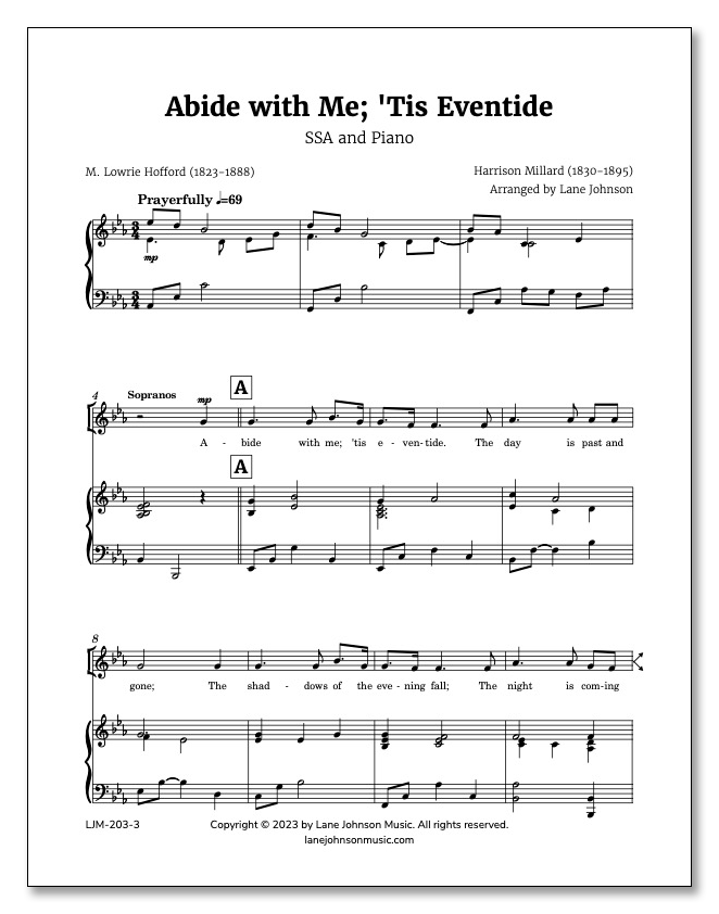 Lane Drive first_page 1Wvgf7B6NwOHCm5jiHmd_psLWdAwm-2oC: Abide with Me Tis Eventide — SSA