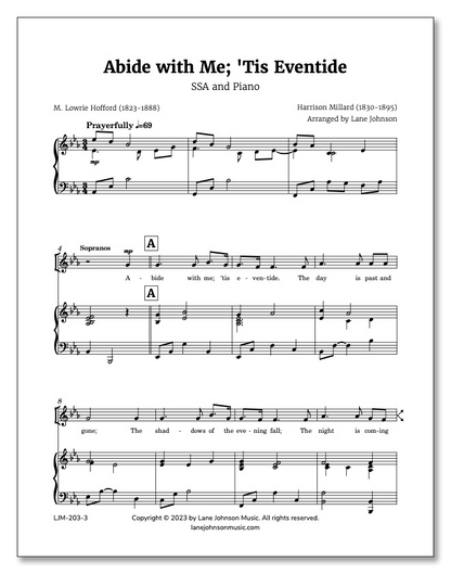 Lane Drive first_page 1Wvgf7B6NwOHCm5jiHmd_psLWdAwm-2oC: Abide with Me Tis Eventide — SSA