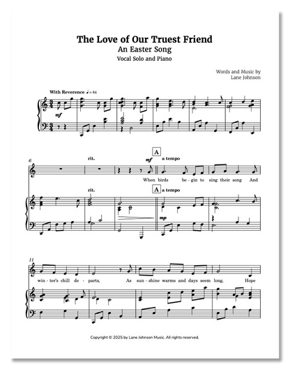 Lane Drive first_page 1ZS6d32OV5h65acYfujV6gcUbFGjFlkhj: The Love of Our Truest Friend — Vocal Solo