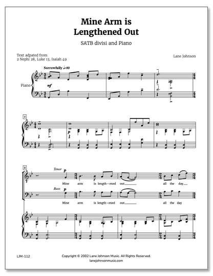 Lane Drive first_page 1k1HZvzLf0y3d7ge9i_PxXZoLj-W8UfFT: Mine Arm is Lengthened Out — SATB divisi