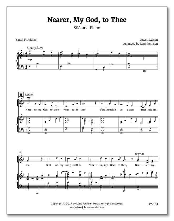Lane Drive first_page 1mhrnepHMcaiU0R2kVarA8N8SIUzTHLq5: Nearer My God to Thee — SSA