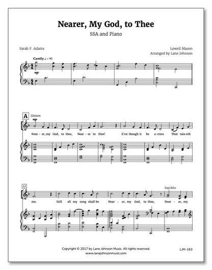 Lane Drive first_page 1mhrnepHMcaiU0R2kVarA8N8SIUzTHLq5: Nearer My God to Thee — SSA