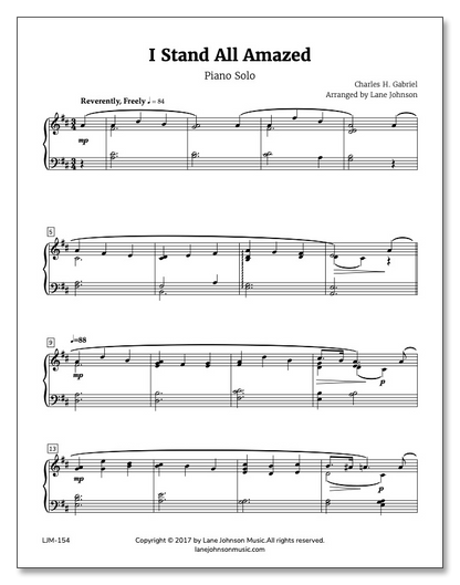 Lane Drive first_page 1nCtZXs4-8ot_xXC9dBrMmi-HNX7reFwF: I Stand All Amazed — Piano Solo
