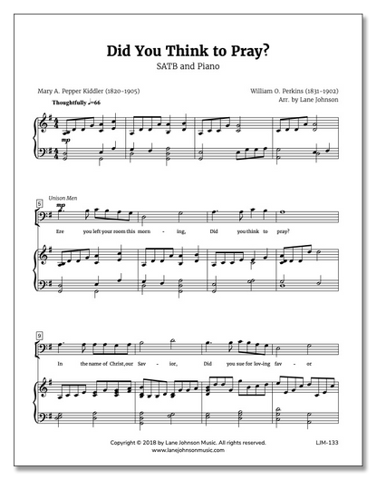 Did You Think to Pray?