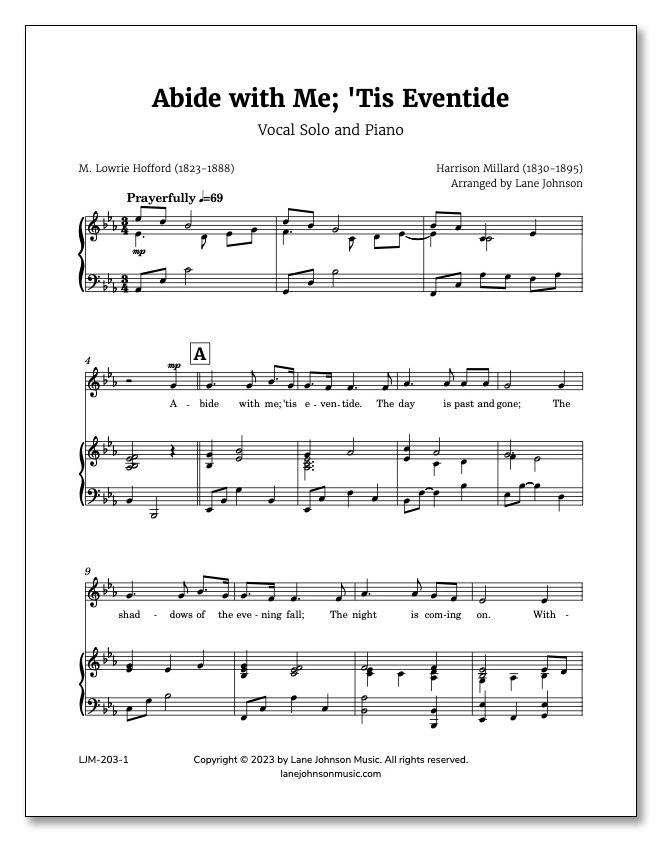 Abide With Me; 'Tis Eventide