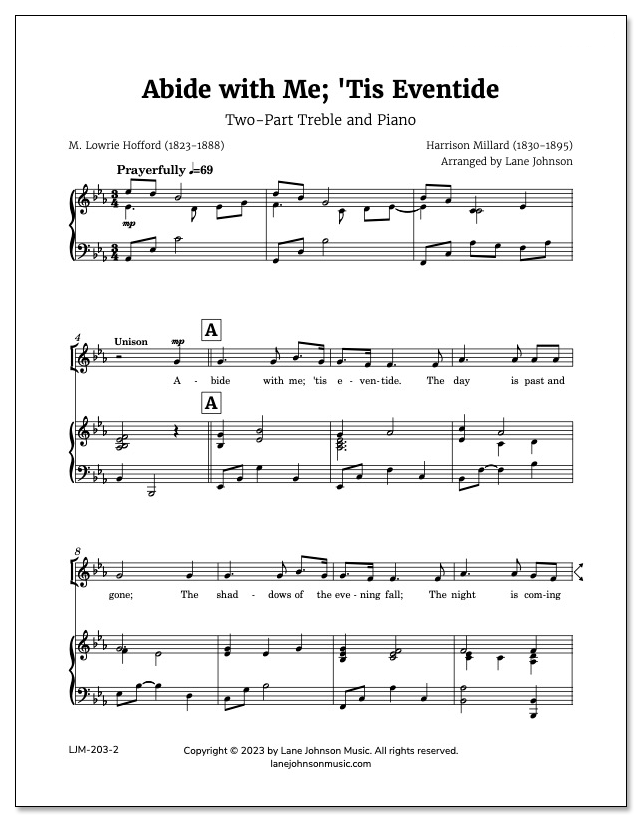 Abide With Me; 'Tis Eventide